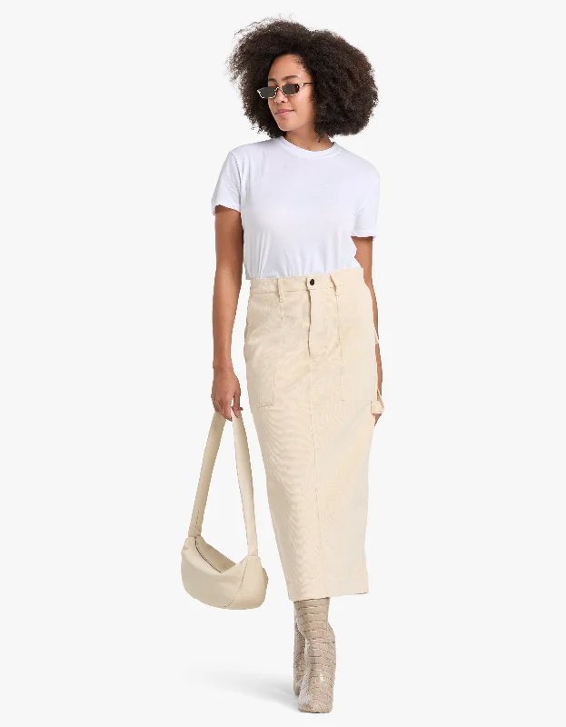 Cord Utility Skirt - Light Tan Big Savings