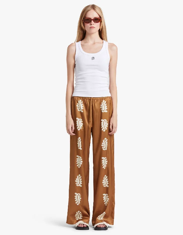 Bowden Relaxed Pant - Stencil Leaf Fashion Sale