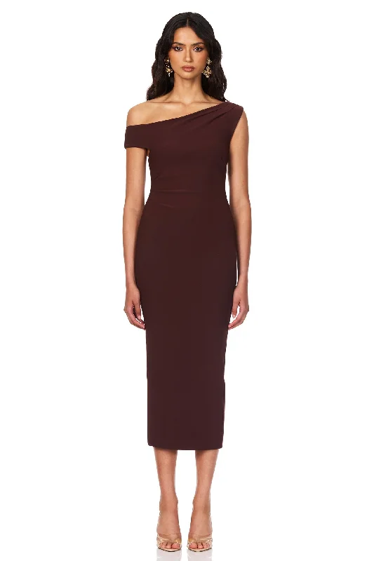 Nookie Natalia Midi Dress - Chocolate Modern Women's Fashion