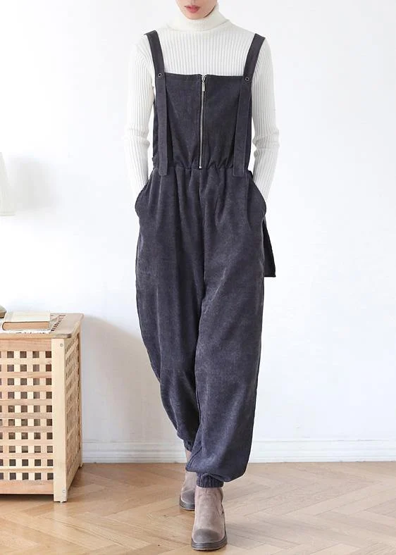 Unique dark blue high waist spring jumpsuit pants Discover Now