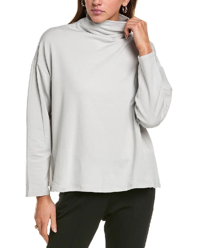 EILEEN FISHER Funnel Neck Box Top Best Sellers