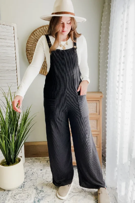 Ribbed Button Jumpsuit Limited Time Flash Sale