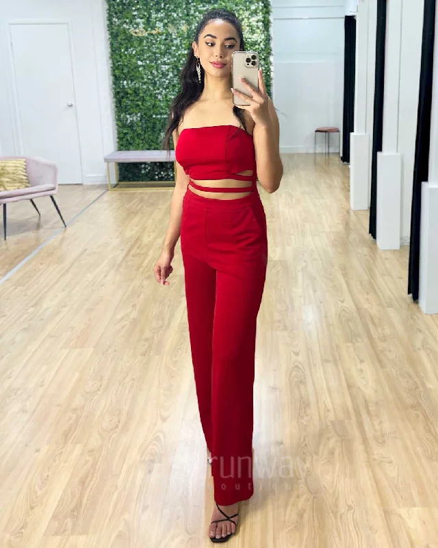 Nicole Jumpsuit - Red Best Seller