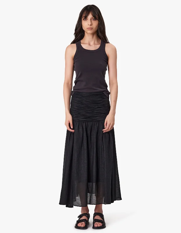 Fallon Maxi Skirt - Black The Good Stuff