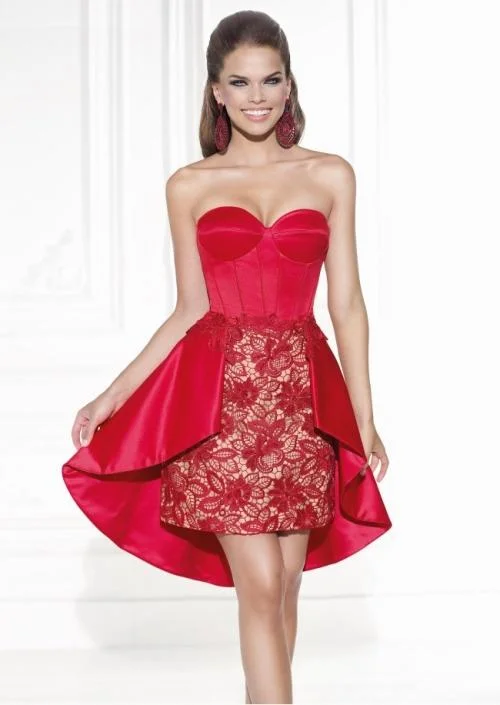 Tarik Ediz - Strapless Cocktail Dress 90452 Vintage Inspired Fashion Sale