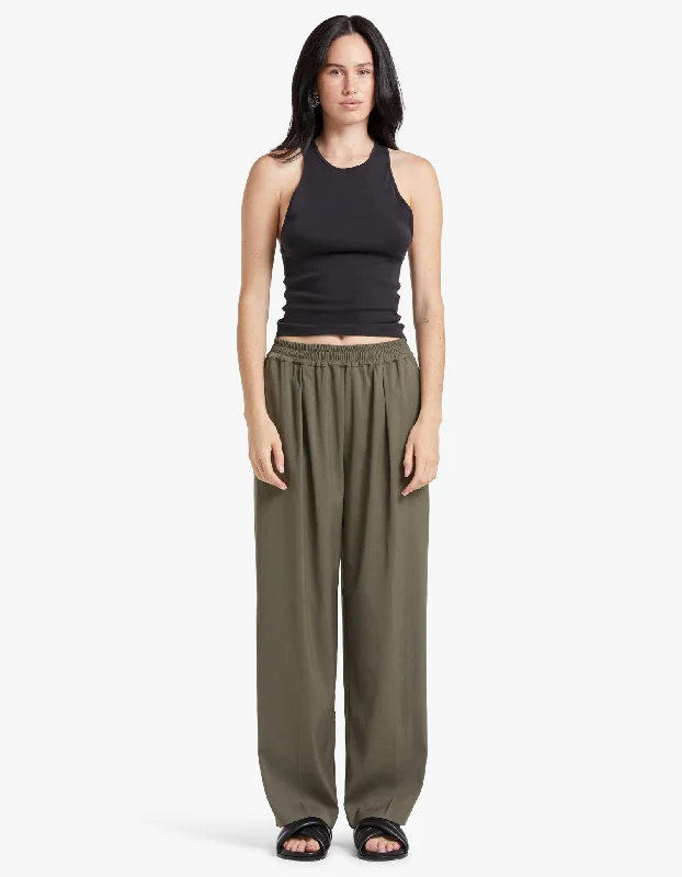 Julia Trousers 14635 - Dusty Olive Chic & Cozy Apparel