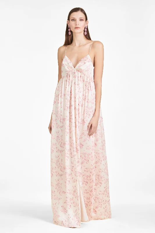 JESSICA GOWN - ROUGE ROSE WATERCOLOR Seasonal Clearance