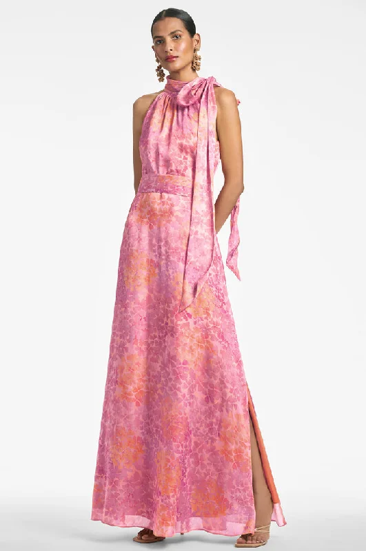 Sachin & Babi Kayla Gown in Sunset Hydrangea Elevate Your Wardrobe