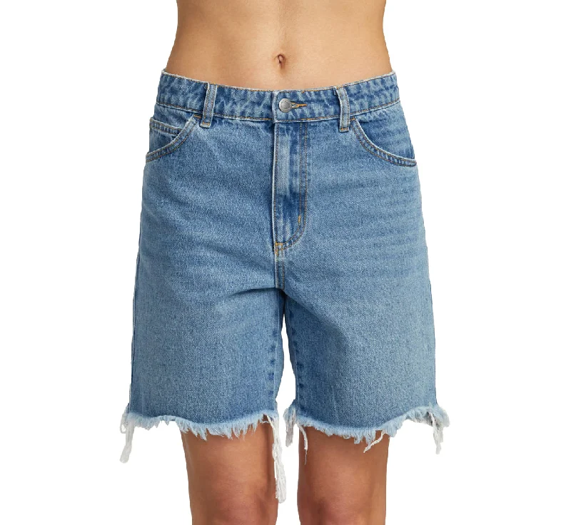 RVCA Crawford Long Denim Short Feminine Allure