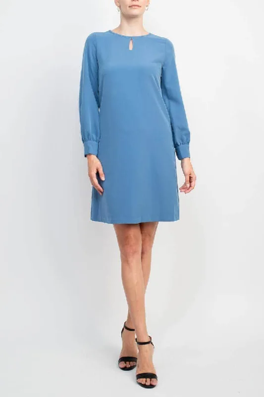 T Tahari THF97004 - Jewel Neck Front Keyhole Cocktail Dress Seasonal Trend