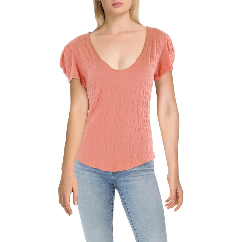 Womens Cotton V-Neck Pullover Top Limited Edition