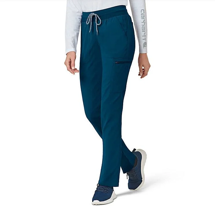 Carhartt Women's Rugged Flex® Slim Leg Scrub Pant_Caribbean Blue Trendy Women's Wear Collection