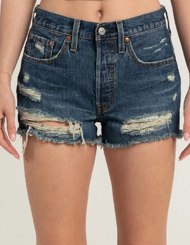 Levi's 501 High Rise Shorts - Blame Game Dreamy Draping