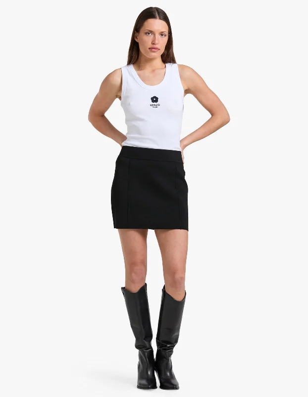 Amedeo Knit Mini Skirt - Black Trendy Attire For Her