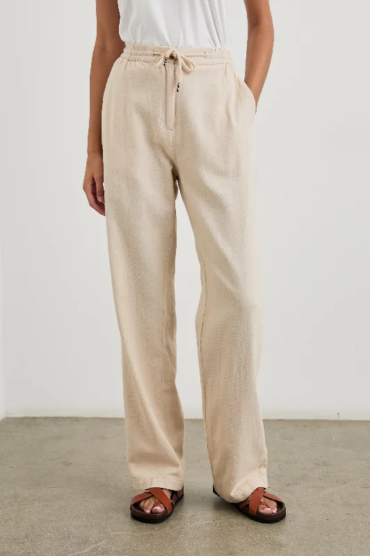 BROOKLYN PANT - STONE Casual Elegance