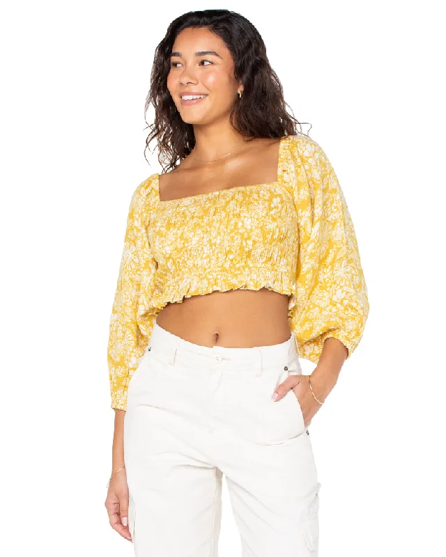 Roxy Sorrento Shores Top Casual Weekend Relaxed Style