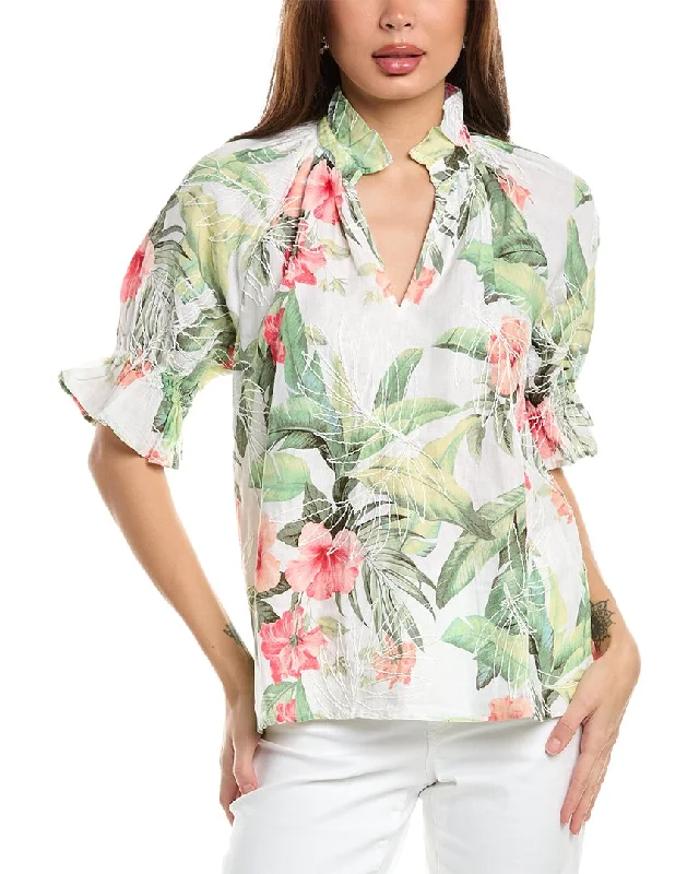 Tommy Bahama Daybreak Hibiscus Linen Top Style Redefined