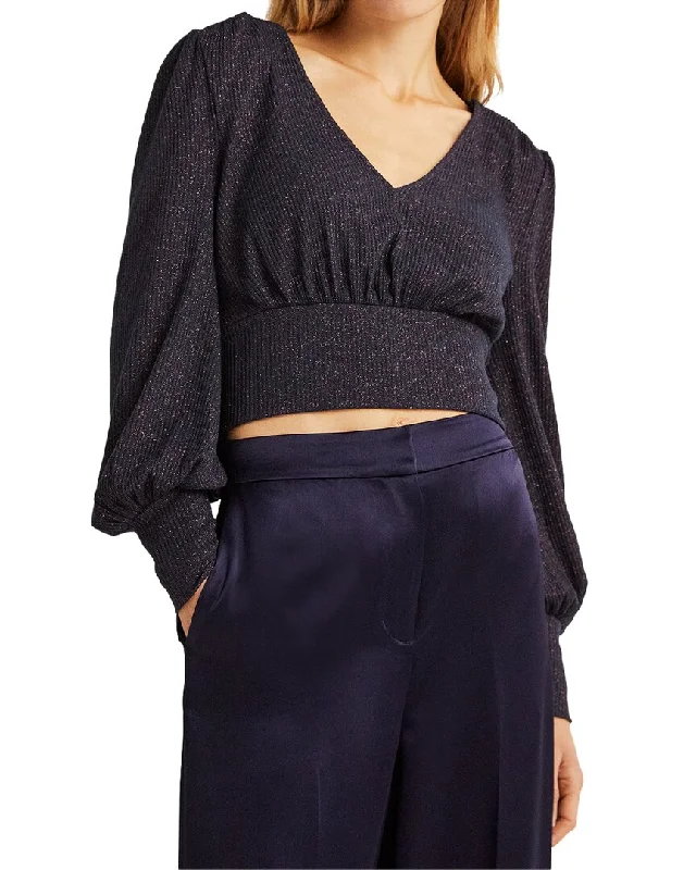 Boden Sparkle Cropped Blouson Top Must-Have Styles