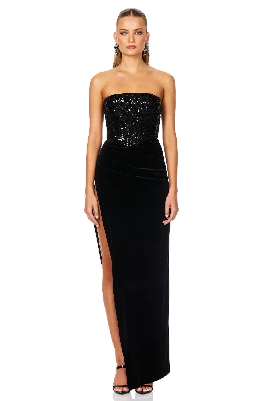 Nookie Keke Gown - Black Casual Chic