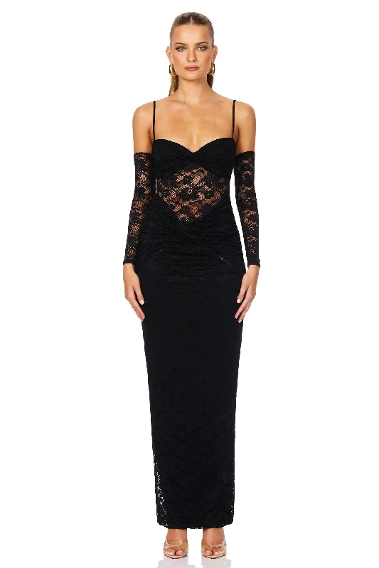 Nookie Lene Lace Maxi Dress - Black Limited Time Special Offer