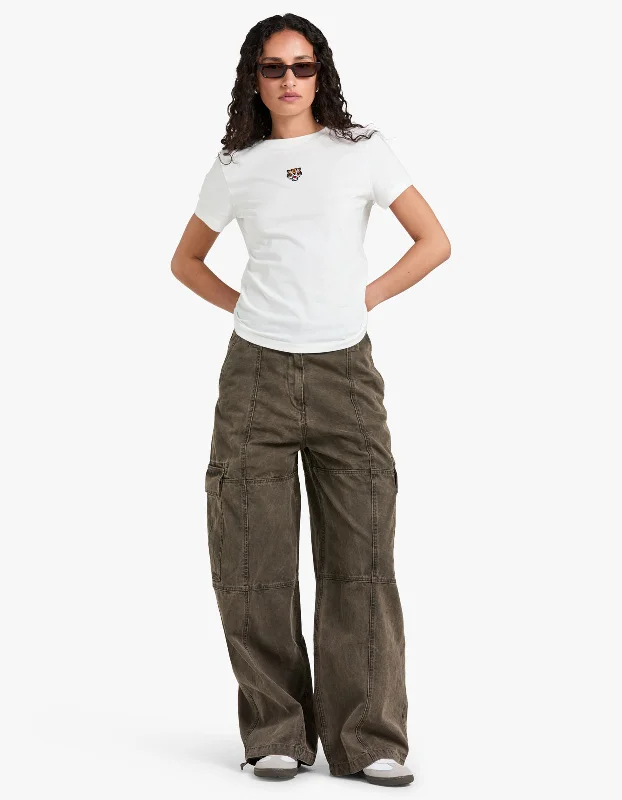 Dyed Canvas Cargo Pants - Taupe Clearance Event