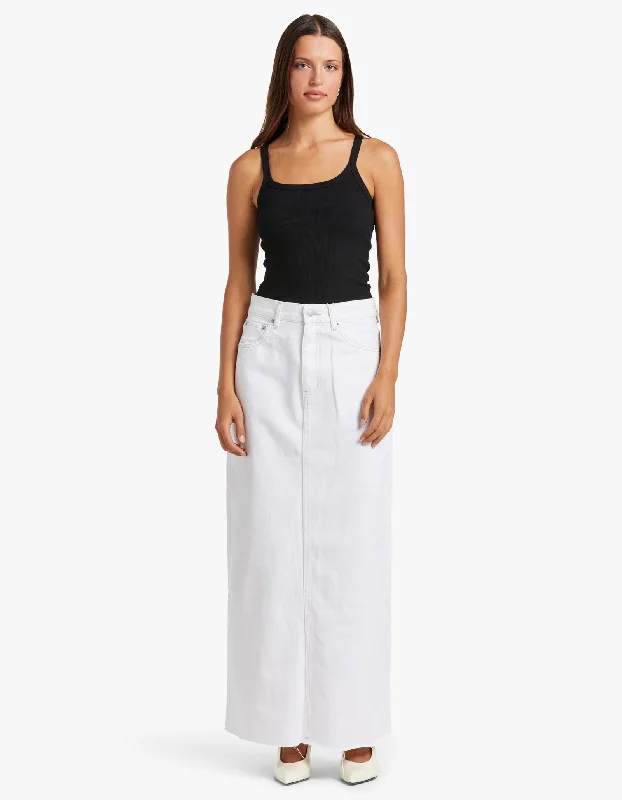 Hudson Maxi Skirt - Geisha White Budget Saver