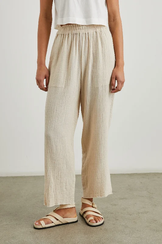 LEON CROP PANT - FLAX Everyday Glamour