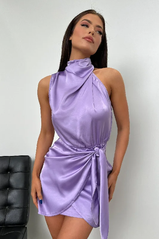 Santorini Mini Dress - Lilac Innovate Your Wardrobe