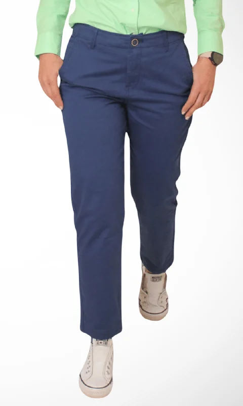 Women Gabardine Pants (Blue) Trendy Styles