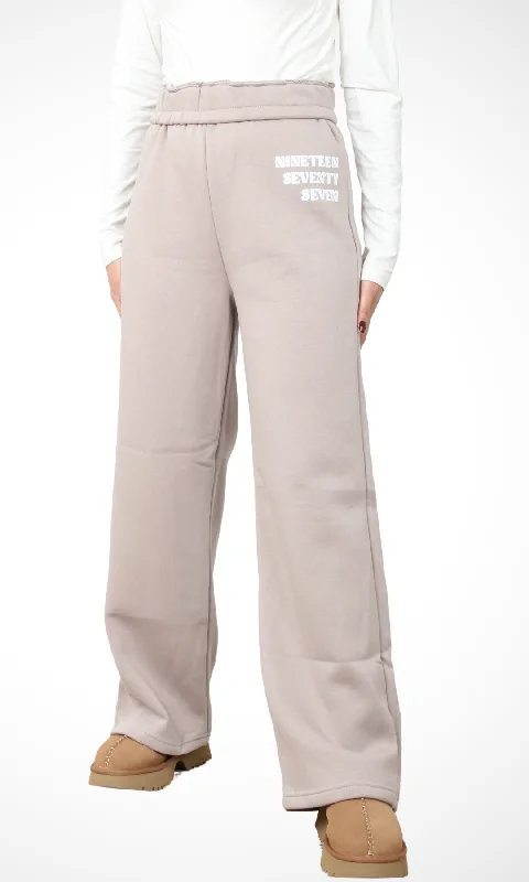 Women Logo Wide Leg Joggers (Light Kashmir ) Casual Yet Stylish Separates