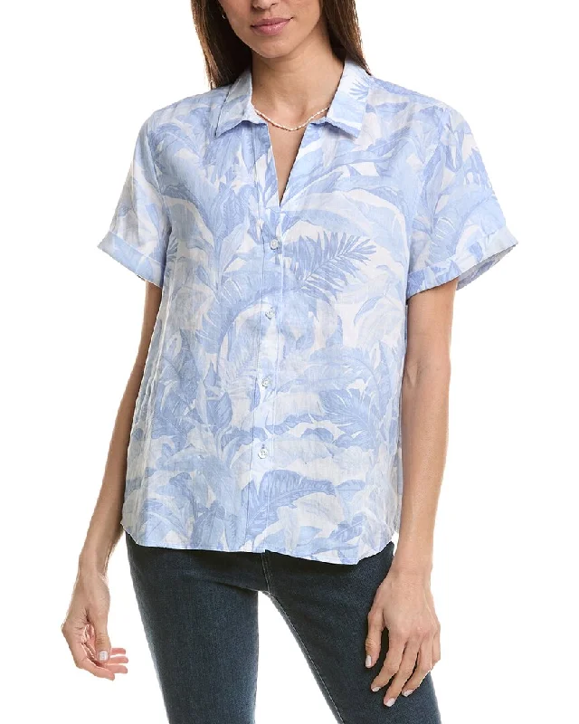 Tommy Bahama Palma Toile Linen Shirt Vibrant Femme Fashion