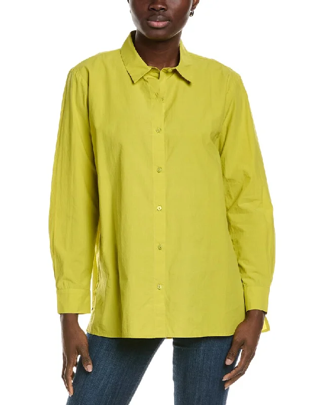 EILEEN FISHER Classic Collar Shirt Ride The Style Wave