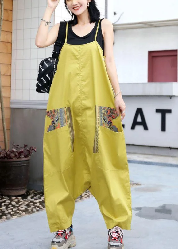 yellow casual prints strap pants plus size women jumpsuit pants Sale Event, Prices Rock