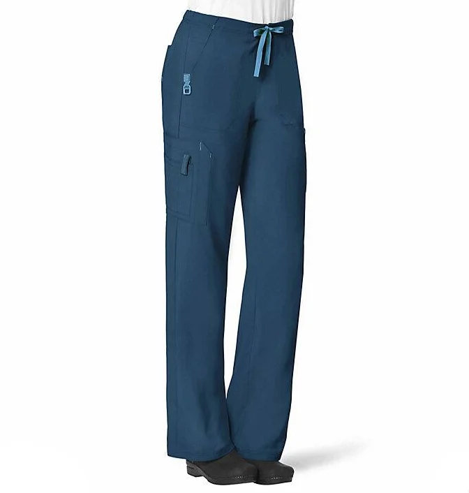 Carhartt Women's Force® Cross-Flex Utility Boot Cut Cargo Scrub Pant_Caribbean Blue Style Beyond Borders