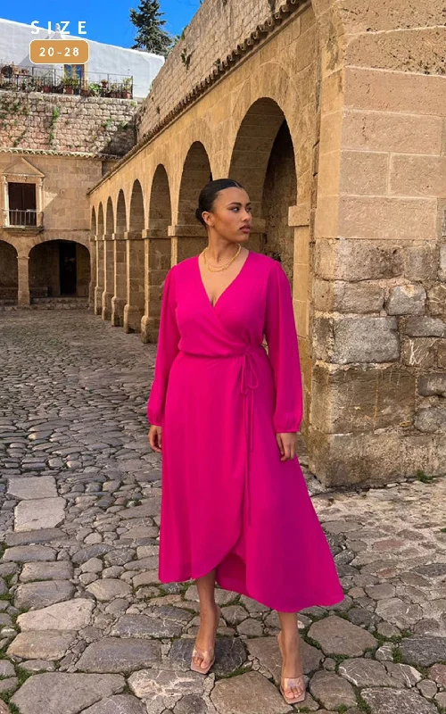 Jagger Maxi Dress In Magenta - Extended Sizing High End Designer Brands Discount