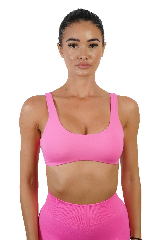 LUXE CROP - NEON PINK Trendy Styles