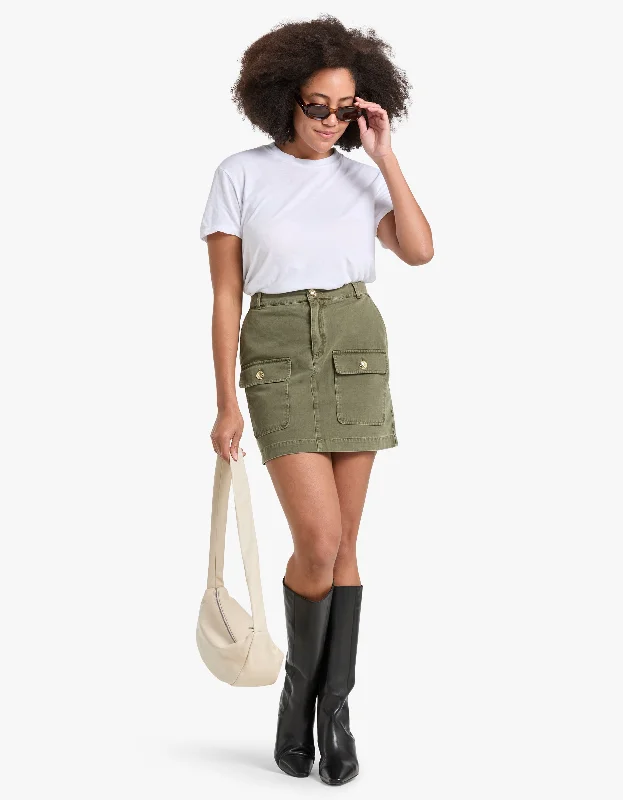 Aliza Skirt - Army Green Chic Style