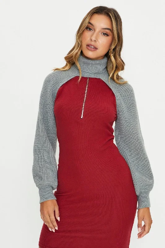 Grey Jumper Roll Neck Brand Name Clothing Discount Extravaganza