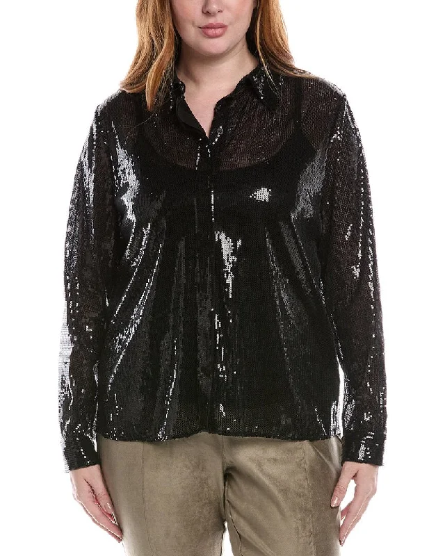 Michael Kors Collection Sequin Hansen Shirt Effortless Everyday Wear