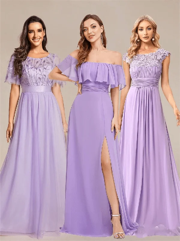 Top Picks Lilac & Lavender Bridesmaid Gowns Holiday Sale