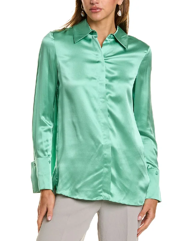 Reiss Haley Silk Top Trendy Urban Attire