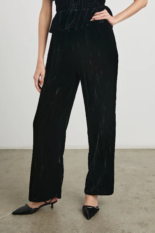 BRISSA PANT - BLACK VELVET Mega Sale