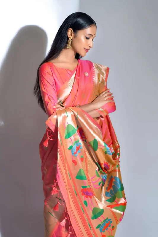 Traditional Marathi Wedding Paithani Saree For Women Limited - Edition Drops