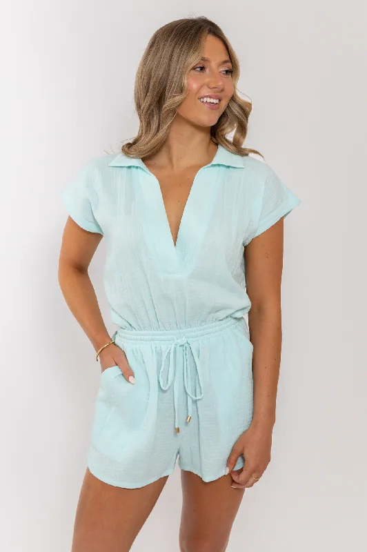 Gauze Vneck Romper Travel Essentials