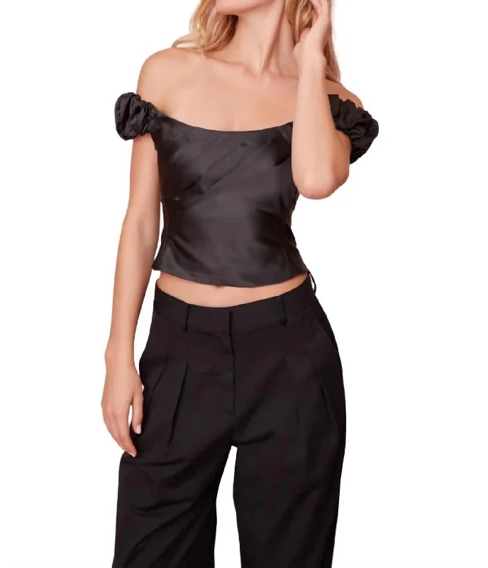 Ileana Top In Black Clearance Sale, All Cheap