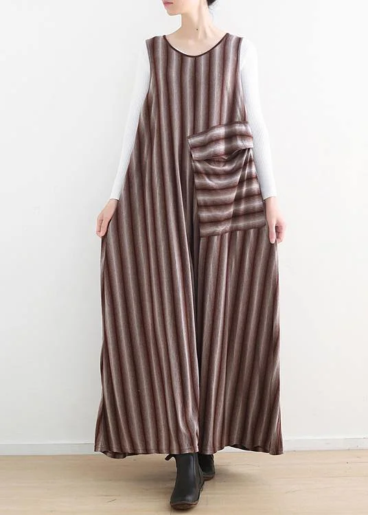 Women pink striped cotton pants sleeveless Dresses jumpsuit pants Your Timeless Wardrobe Awaits