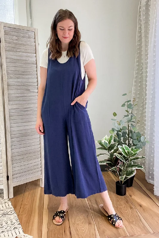 Wide Leg Linen Jumpsuit Limited Time Special Offer