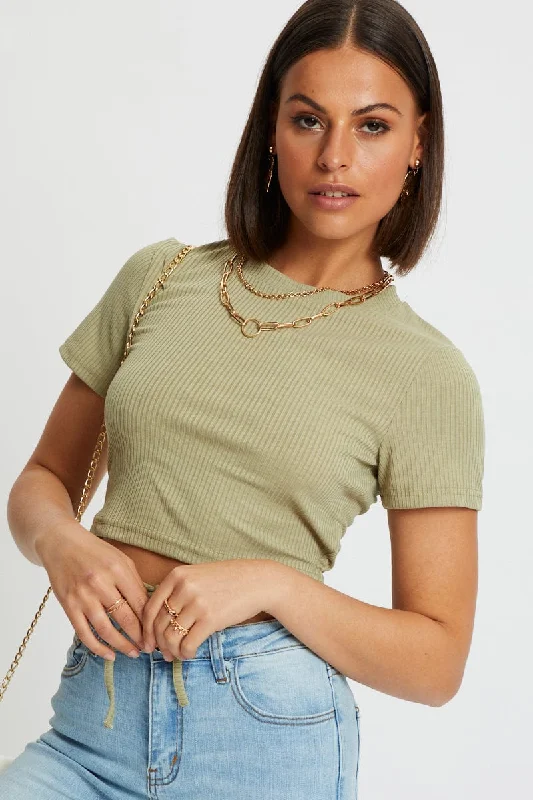 Green Tie Waist Top Seize Bargains