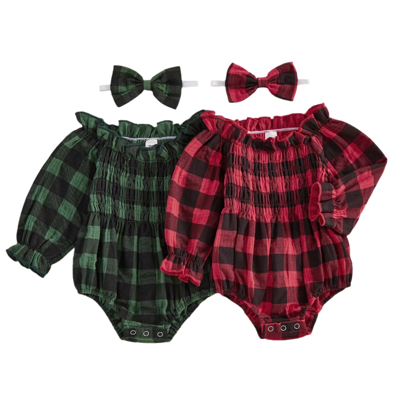 ROMY Plaid Smocked Romper Best Sellers