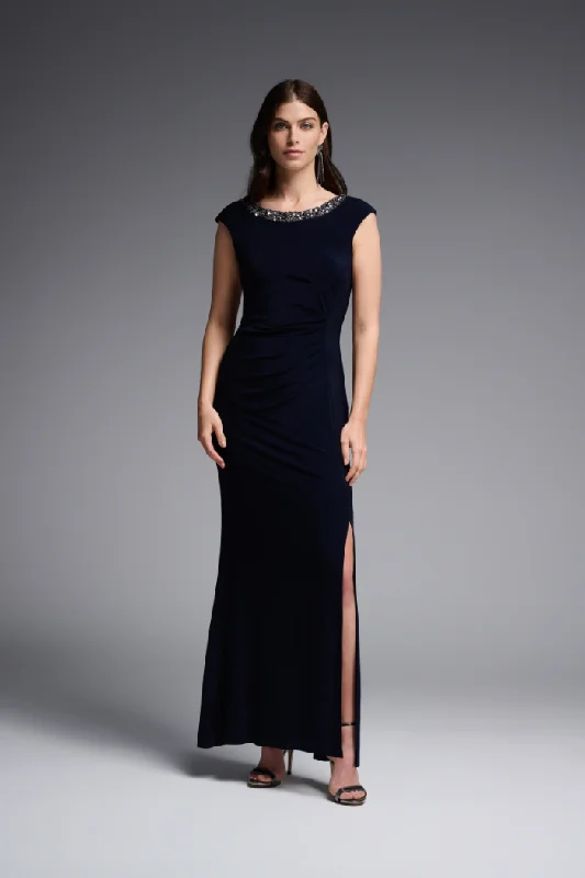 Embellished Neckline Gown All Season Fashion Collection